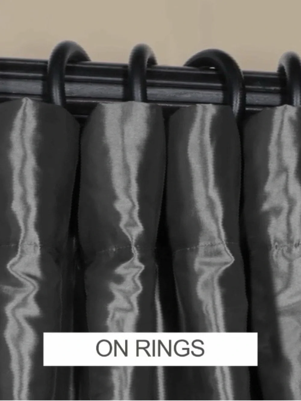 Faux Silk Taffeta Curtain Panels Graphite (2)